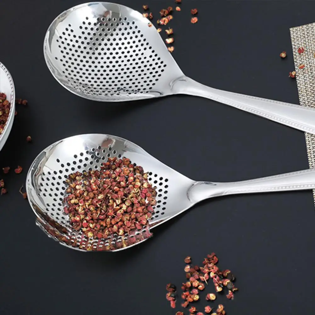 Colander Skimmer Heat Insulation Fast Drain Stainless Steel Fine Food Strainer for Home Kitchen