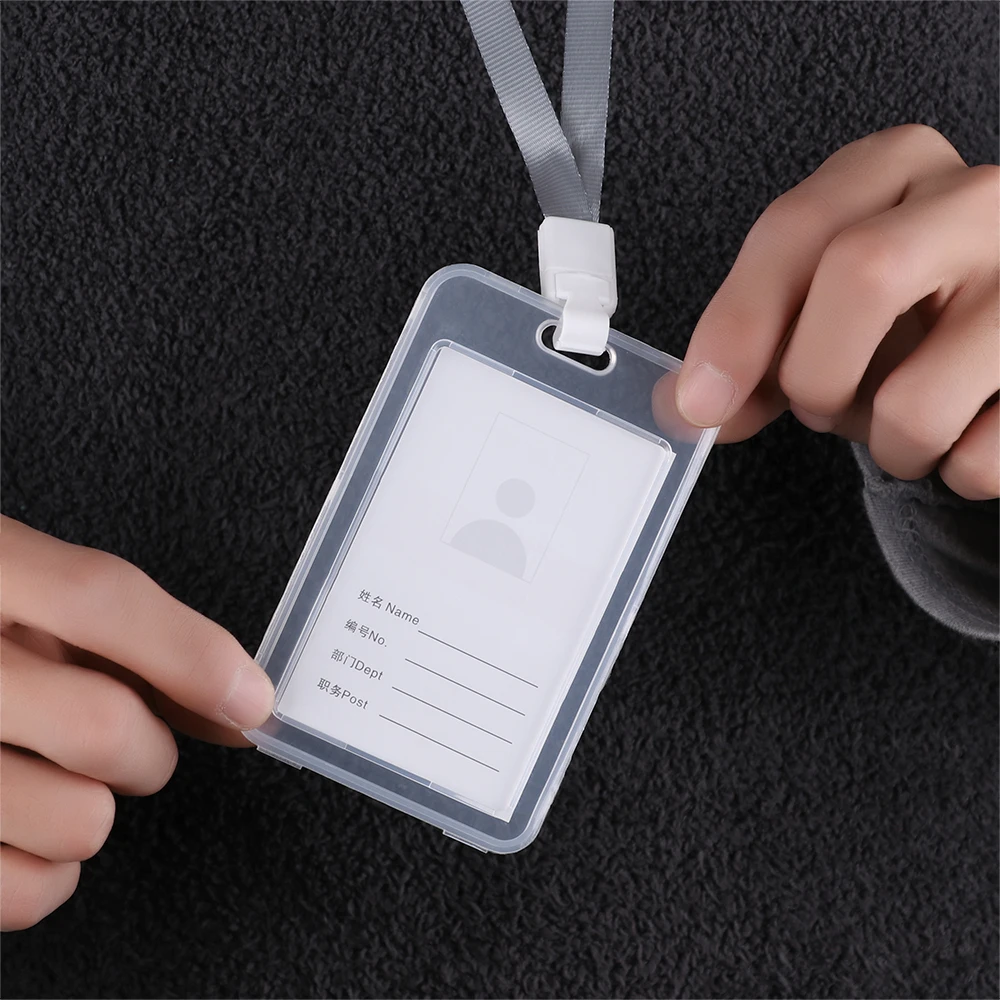 Funda transparente para tarjetas de crédito, Protector de doble cara para tarjetas de identificación, autobús y Banco, unisex, 1 unidad