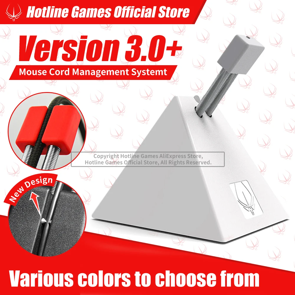 Hotline Games 3.0+Plus Gaming Mouse Cord Clip for Zowie Esports FPS Game Mouse Bungee Cable Winder