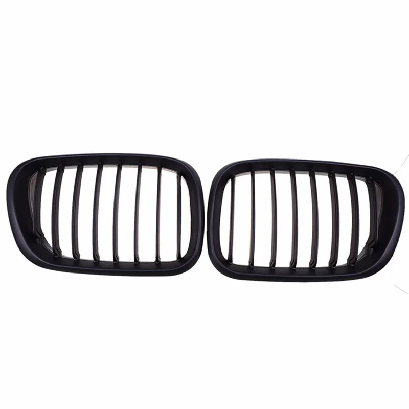 

Pair Front Grille Grill Front Hood Bumper Kidney Grilles For BMW E53 X5 2000-2003