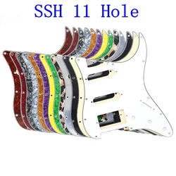 3Ply Electric Guitar PVC 13 Coloer 11 Hole SSH Pickguard With Screw Guitar Scratch Plate for ST Guitar