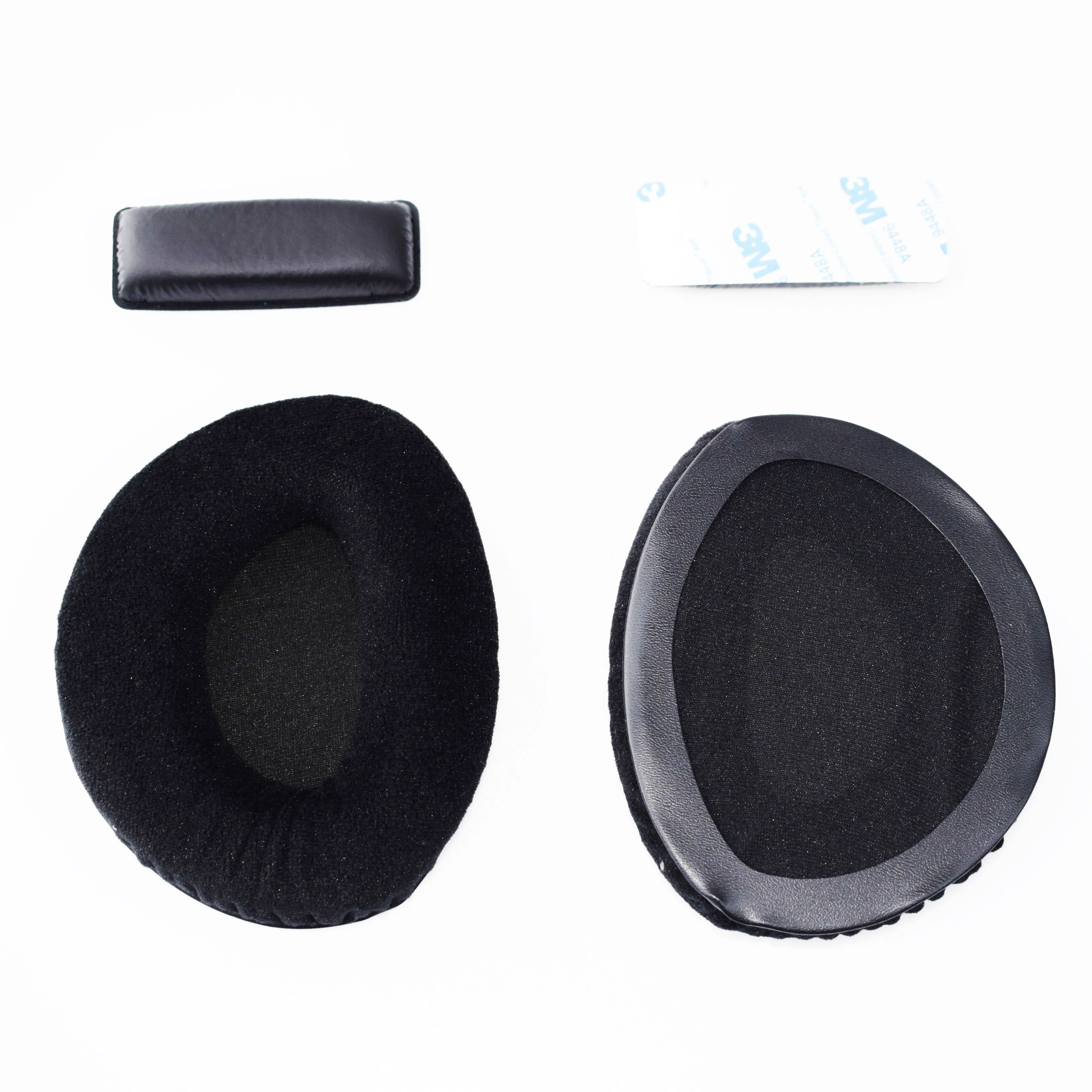 UEHSDAY 1 Set Soft Leather/Flannel Earpads Ear Cushion Cover with Buckles Headband for Sennheiser RS160 RS170 Headset