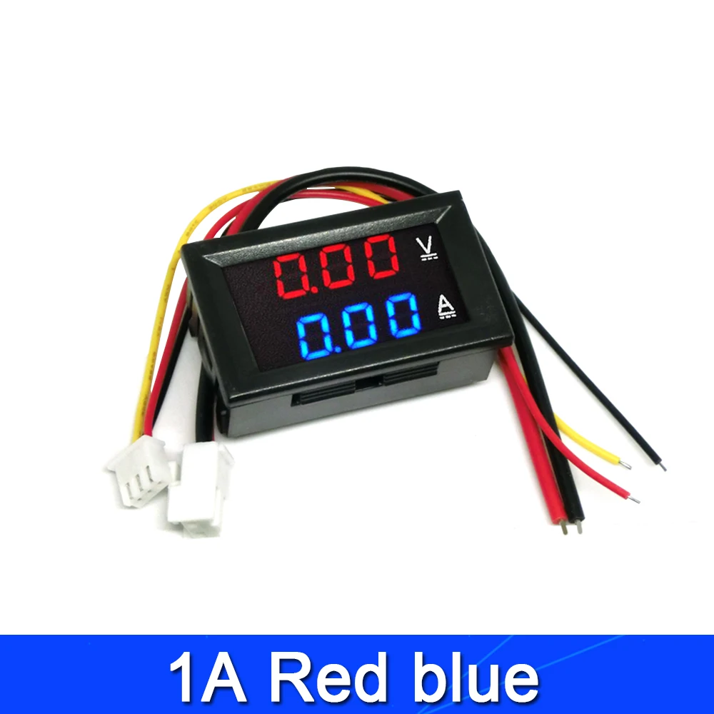 Mini amperometro voltmetro digitale DC 100V 10A pannello Amp Volt voltmetro corrente Tester rivelatore 0.56 "doppio Display a LED Auto Auto