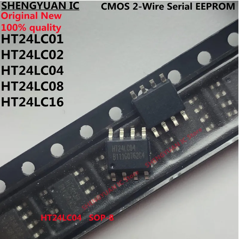 20pcs HT24LC02 24LC02 HT24LC04 24LC04 HT24LC08 24LC08 HT24LC16 24LC16 HT24LC01 24LC01 SOP-8 CMOS 2-Wire Serial EEPROM 100% new