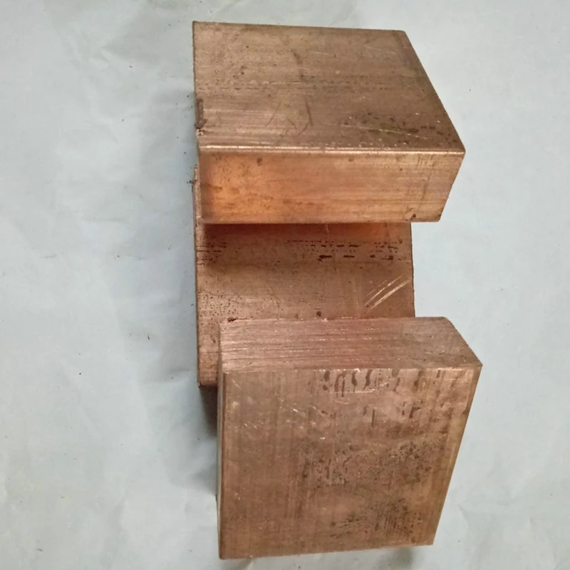 20mm to 60mm Solid Copper Block Heatsink Pure Copper Plate Electrode Sacrificial Anode Plating Sheet Customized CNC Service