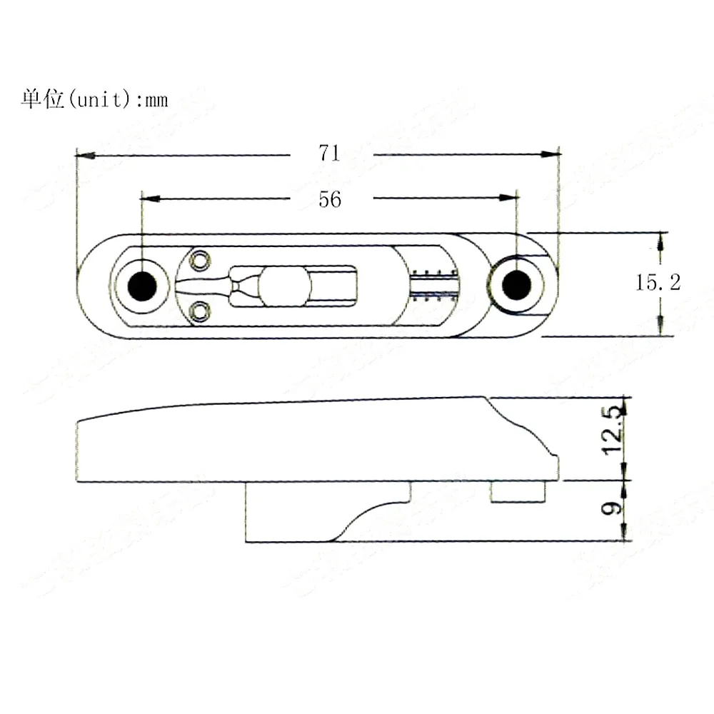 5 Pcs Guitar Bridge Sadlles Single Individual Bridge Saddles Tailpiece  Set for 5 String Electric Guitar Bass Parts