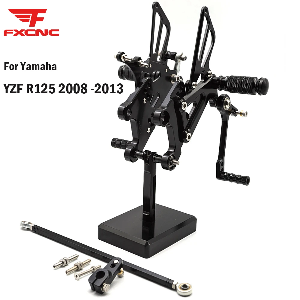 

For Yamaha YZF R125 2008 2009 2013 Adjustable Motorcycle Rearset Footrest Foot Pegs Rider Rear Sets For Yamaha YZF R125 2010 11