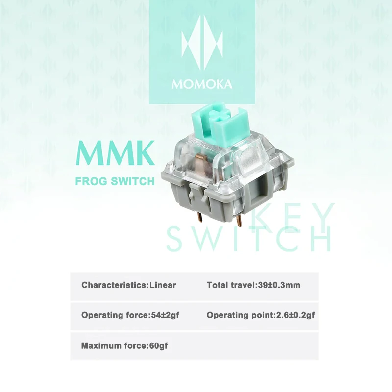 MMK Frog Switch V3 Linear Axis 54g for Customize Mechanical Keyboard Transparent Factory Lub Gaming