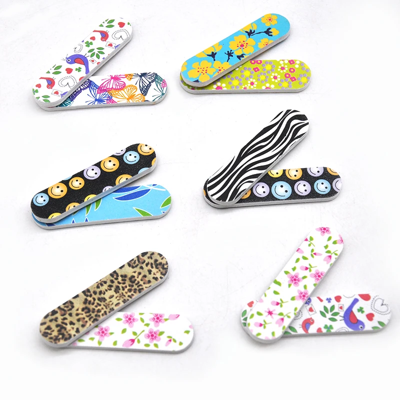 500pcs/lot Mini Nail File Portable Manicure Nail Polish High Quality Sandpaper Professional Nail Sanding BufferNail Art Tool Set