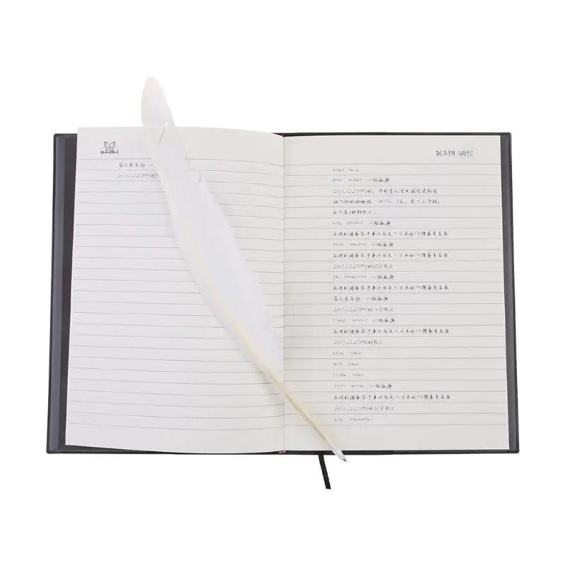 New Death Note Cosplay Notebook & Feather Pen Book Animation Art Writing Journal