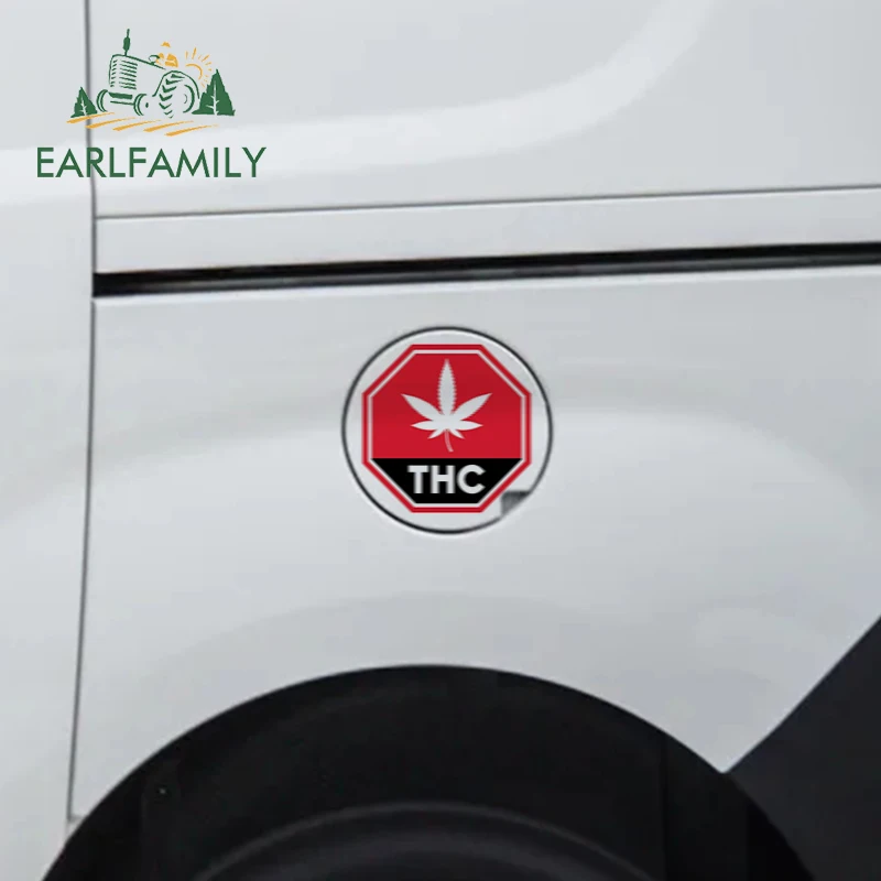 EARLFAMILY-pegatinas de vinilo impermeable para ordenador portátil, calcomanías de 13cm x 10,1 cm para Thc He, Logo oficial, urdimbre divertido, personalidad, bricolaje, para maletero de coche