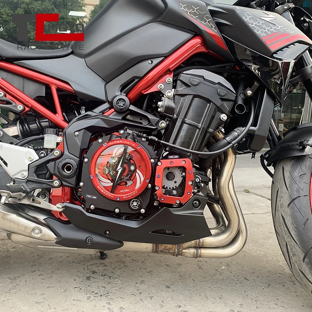 TCMT Couvercle De Stator De Carter Aluminium Pour Kawasaki Z900 Z 900 ABS 2017-2022 - Pièce Robuste Et Facile à Installer