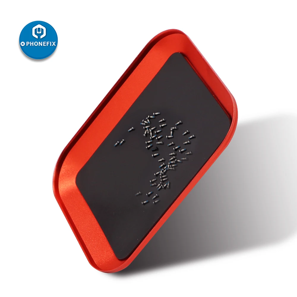 Caixa de armazenamento com parafuso magnético, parafuso de alumínio com bandeja para modelos rc de celular, ferramentas de reparo, caixa de parafusos com placa magnética