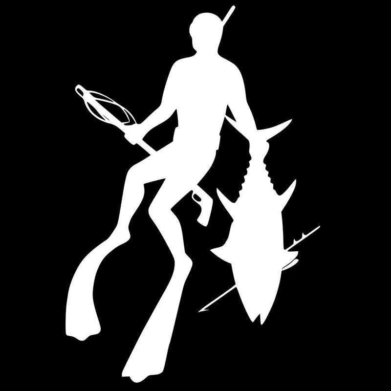 1 Pcs Spear Fishing Diving Speargun Weight Belt Snorkel Vinyl Decal Car Sticker 11CM*17CM