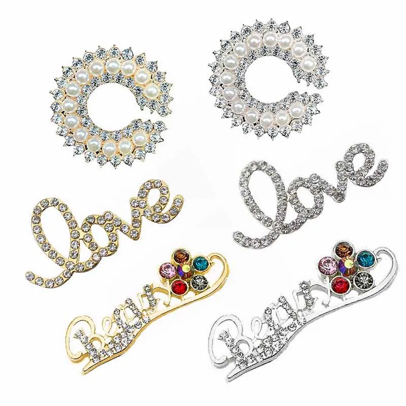 

5Pcs Zinc Alloy Buttons Clothing Decoration Wedding Decor Handmade Letter Love DIY Crafts Scrapbooking For Sewing Accessories