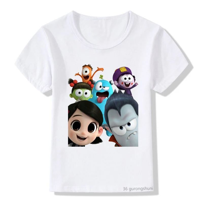 T-shirt pour enfants, estival et humoristique, avec motif de dessin animé, Onekiz The Spookiz Show