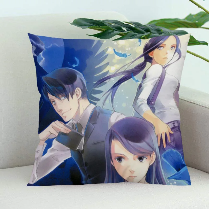 Sakurada Reset Pillow Cover Bedroom Home Office Decorative Pillowcase Square Zipper Pillow Cases Satin Soft