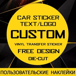 Custom Car Sticker Text Logo Customize Decals For Cars Auto Motorcycle Vinyl DIE-CUT Bumper Window Door Body Car Stickers