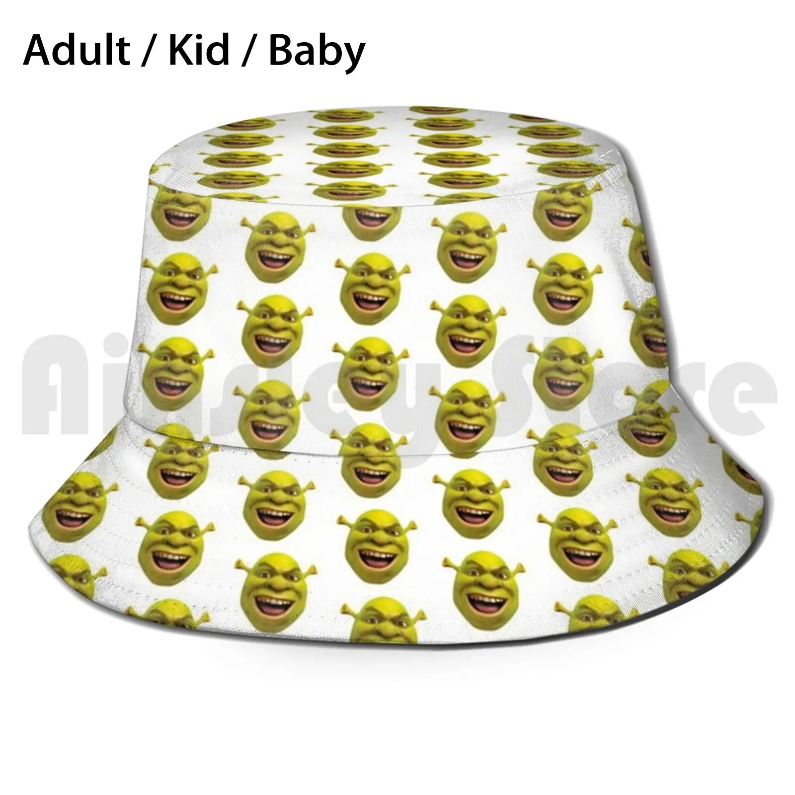 Little Shrek Meme Sun Hat Foldable UV Protection Png Wazowski