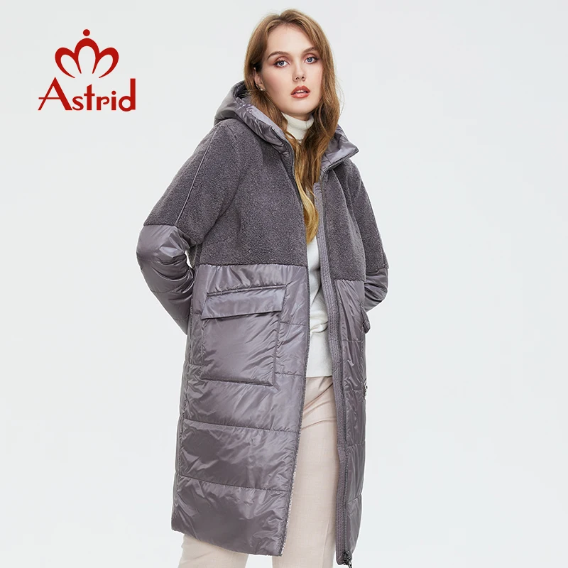 Astrid Women's winter jacket female parkas long Plush quilted coat for women 2021O Oversize warm clothing with hooded outerwear