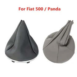 Car Pu Leather Gear Gaiter Gaitor Shift Collar Boot Dust Cover for Fiat 500 500c 2007-2013 /Panda 2003-2012 Accessories