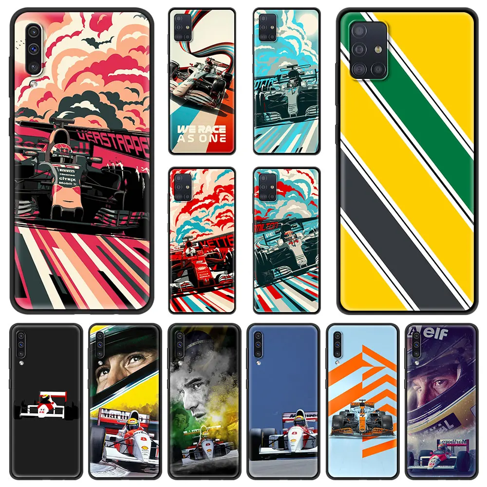 Ayrton Senna F1 Phone Case for Samsung Galaxy A51 A71 A21S A03s A13 A33 A53 A11 A31 A52 A41 A32 5G A01 A22 Silicone Cover Capa