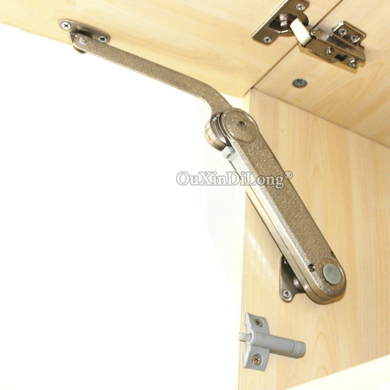 

NEW 2PCS Hydraulic Kitchen Cabinet Hinges Cupboard Cabinet Doors Lift Up Randomly Stop Support Rod Gas Spring Furniture Hinges