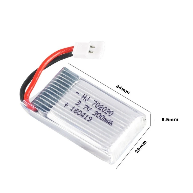 3.7V 300mAH Lipo Battery With Charger For Udi U816 U830 F180 E55 FQ777 FQ17W Hubsan H107 Syma X11C FY530 RC Drone Battery