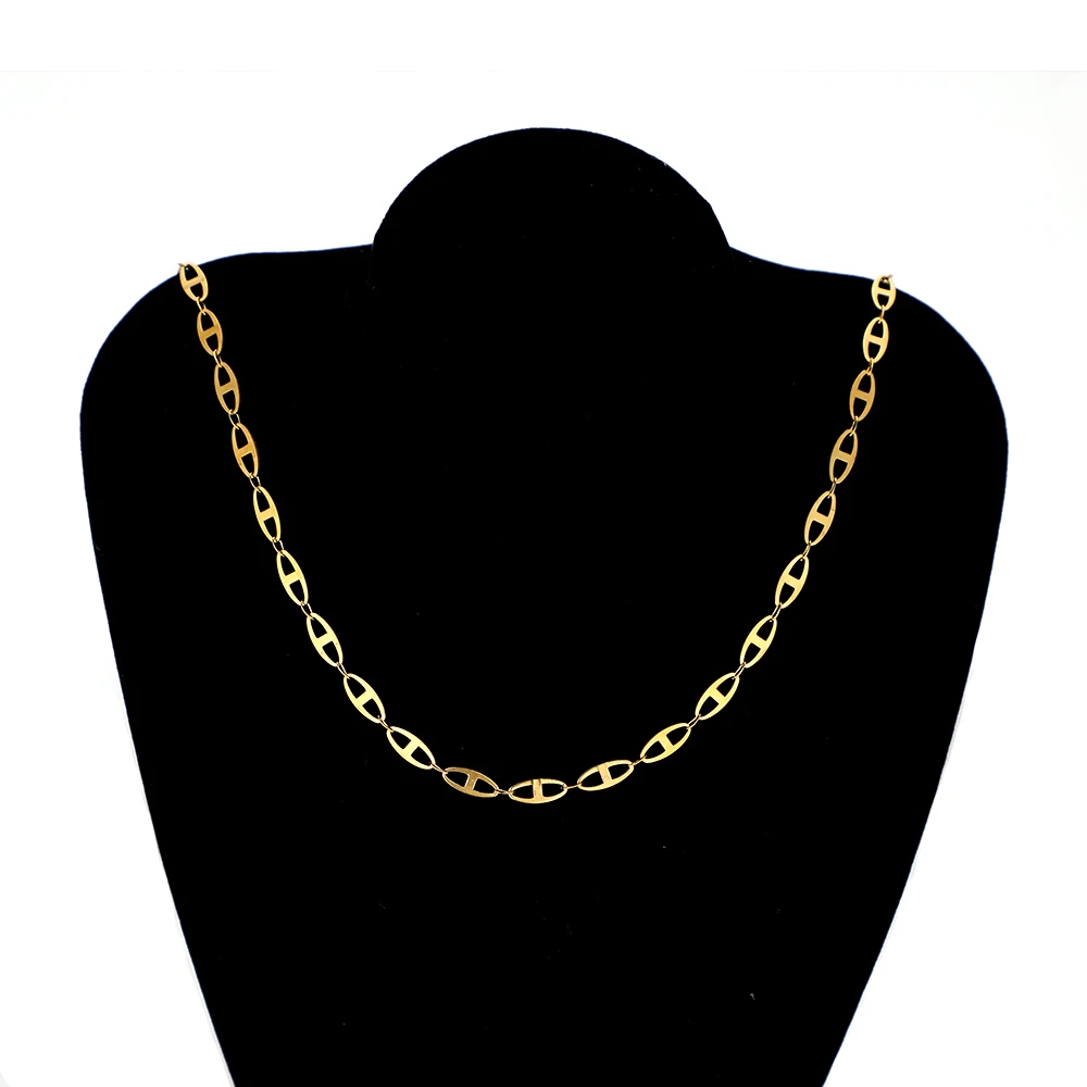 1 Meter Edelstahl-Oval-Flachketten für DIY-Schmuckherstellung, Vintage-Armband, Damen-Halskette, Zubehör und Materialien – Detail 4