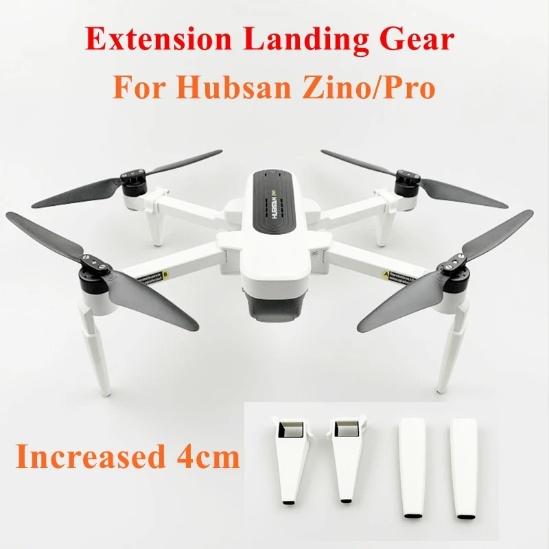 Landing Gear แบบพับเก็บได้ Heighten Landing ขารองรับฟุตขาขยายสำหรับ Hubsan ZINO H117S / Pro RC Drone อุปกรณ์เสริม