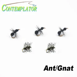 5pcs Mixed 14# Griffith’s Gnat Simulating Midge Emergers&16# Ant Mobile Flies Dry Fly Surface water Insect Fly Fishing Lure
