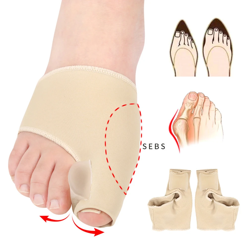 1 Pair toe separator Bunion Corrector Gel Pad Stretch Nylon Guard Orthopedic Protector pedicure tools professional