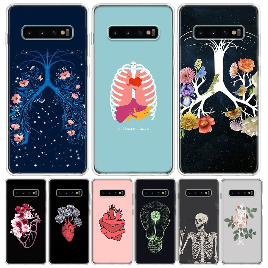 Human Organs Brain Soft Soft Phone Case for Samsung Galaxy A51 A71 A41 A31 A21S A11 A10 A20E A30 A40 A50 A70 A6 A7 A8 A9 Plus +