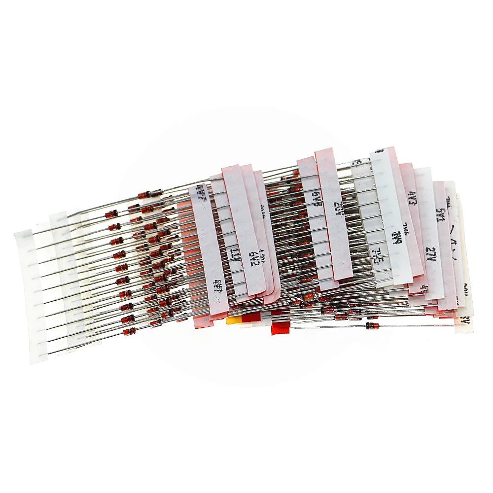 Kit assortito diodo Zener 1W (3V 3.3V 3.6V 5.1V 5.6V 7.5V 10V 12V 13V 15V 16V 18V 20V 22V 24V 30V 33V 39V) set assortimento