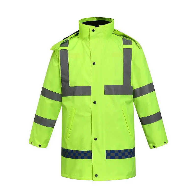 

Oxford Waterproof Jacket Liner Detachable Overalls Traffic Duty Reflective Safety Clothing Double Layer Thermal Split Raincoat