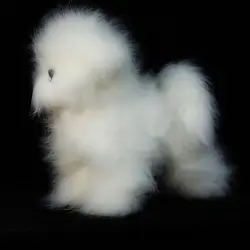 Bichon Model Dog Wig Only Pet Grooming Trimming Practice Bichon Fur In White(NO Mannequin)