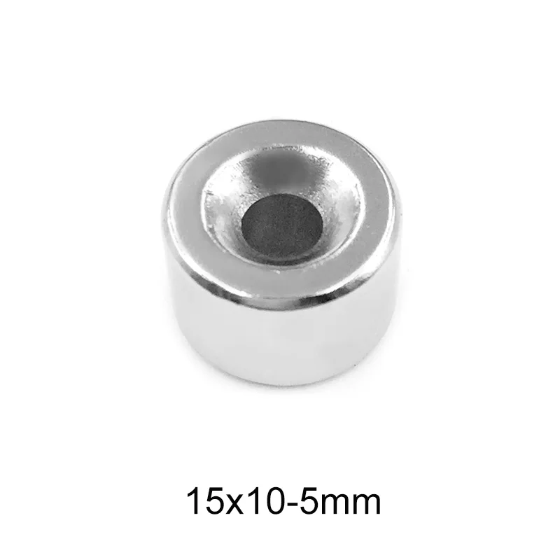 5~40PCS 15x10-5 mm Neodymium Magnet 15x10 mm Hole 5mm Round Strong Countersunk Permanent Magnets 15*10-5 Powerful Magnet 15*10