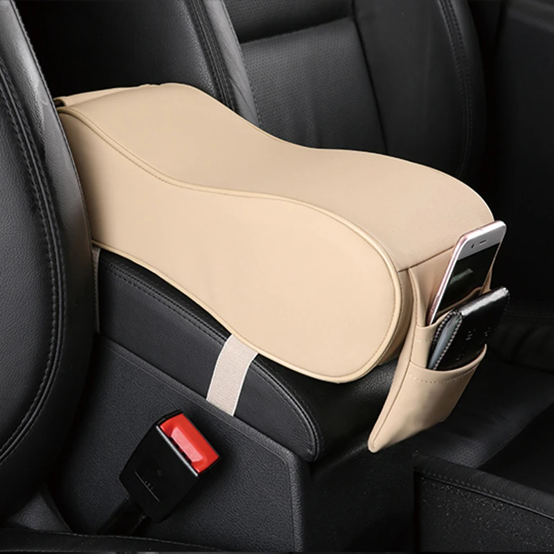 Leather car center console armrest box cushion for Audi Q3 Q5 SQ5 Q7 A1 A3 S3 A4 S4 RS4 RS5 A5 A6 S6 C6 C7 S5 A7 S7 A8 TT TTS RS