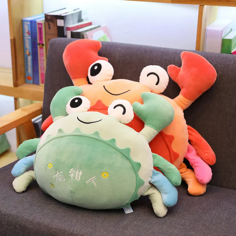 40-60CM Lovely Crab Plush Toys Stuffed Soft Dolls  Plushie Chair Sofa Cushion Decor Throw Pillow