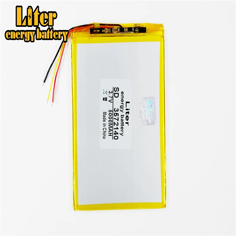 3 line 3572140 3.7V 5000mAH 3570140  (polymer lithium ion battery ) Universal Li-ion battery for tablet pc 7 inch 8 inch 9inch