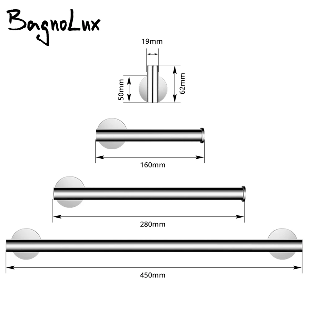 Imagem -03 - Baglaminux Gancho de Parede de Quatro Cores Redondo e Bonito Suporte de Papel Higiênico Anel de Toalha Acessórios de Banheiro Aço Inoxidável