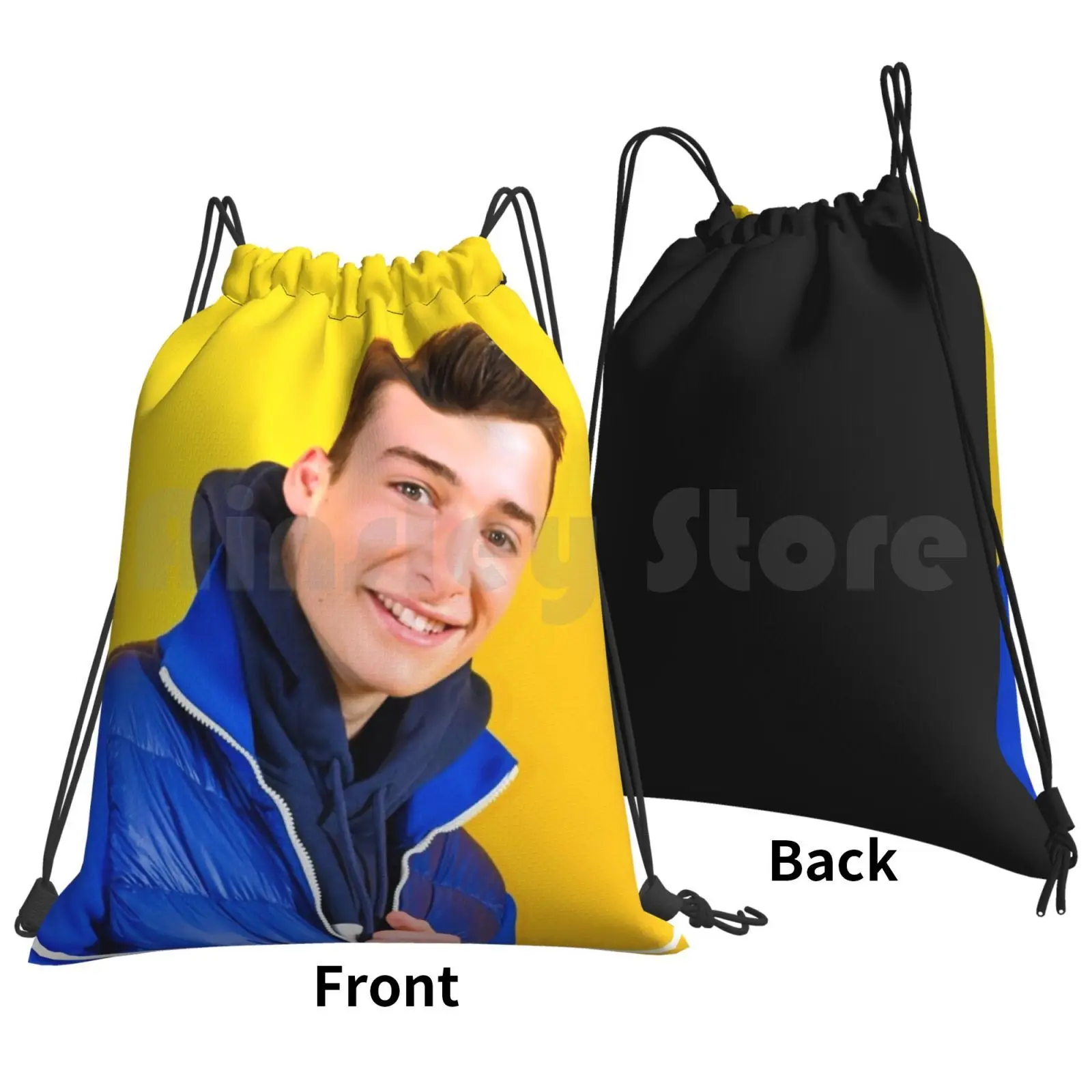 Noah Schnapp Blue Jacket Backpack Drawstring Bag Riding Climbing Gym Bag Noah Schnapp Noahschnapp Things Millie Willbyers