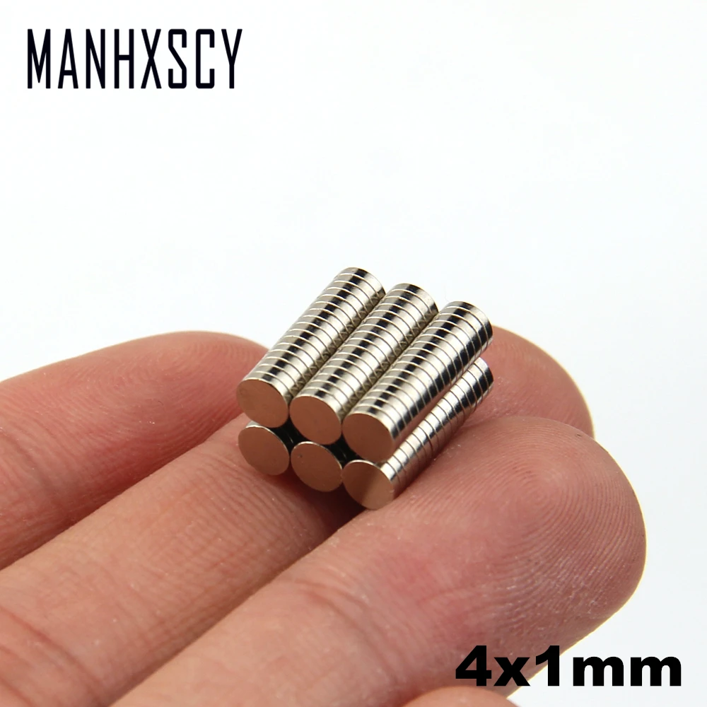 

500pcs Neodymium N35 Dia 4mm X 1mm Strong Magnets Tiny Disc NdFeB Rare Earth For Crafts Models Fridge Sticking magnet 4x1mm