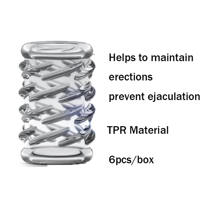 6 шт., прозрачные презервативы для увеличения эрекции