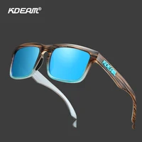 KDEAM Gafas de sol polarizadas cuadradas para hombre, gafas de sol con revestimiento de estilo de vida para exteriores, nuevas colores a juego con caja