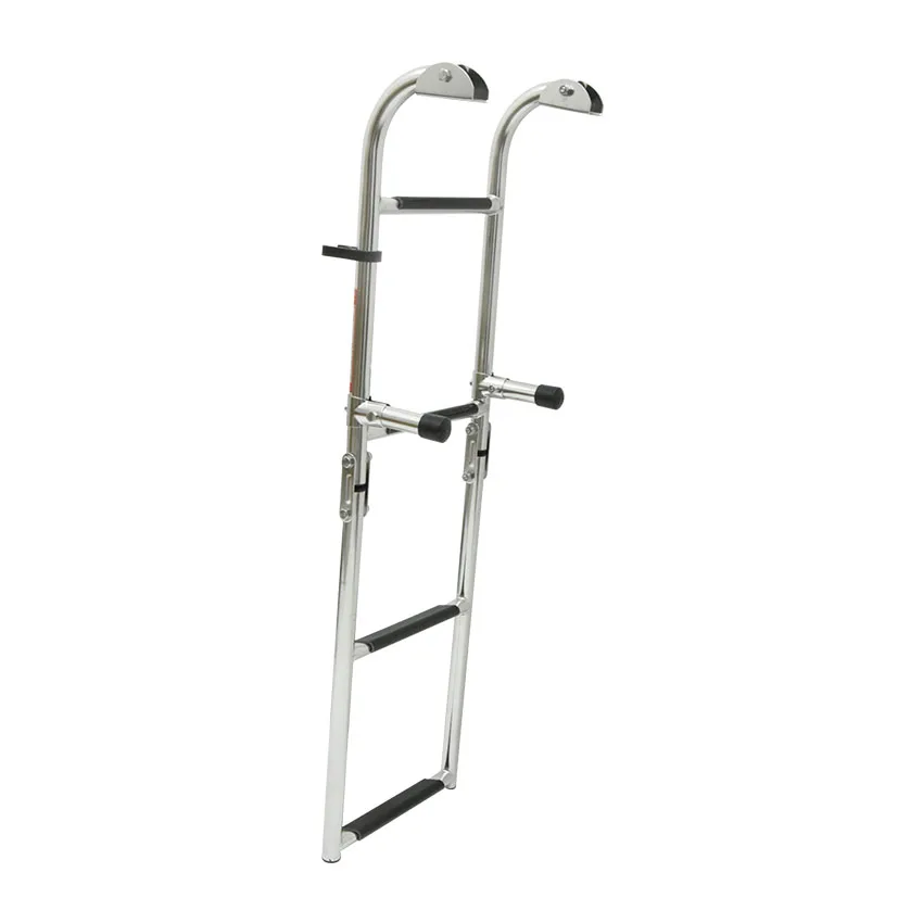 Marine Boot Rvs Telescopische Vouwladder 4 Stap Boot Ladder Boarding Ladder Voor Marine Deck Buitenboordmotor Swim Platform