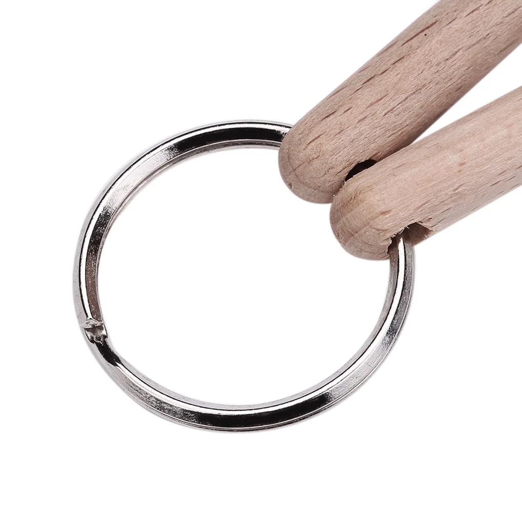 New Portable Mini Wood Drumsticks Keychain Key Ring Chain Beech Drum Sticks Keyrings Percussion Music Man Women Boys Gift