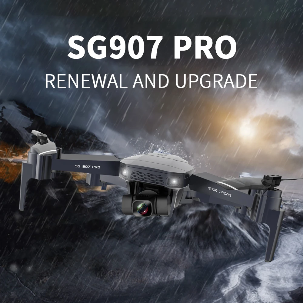طائرة بدون طيار SG907Max مزودة بنظام تحديد المواقع 4K كاميرا احترافية عالية الدقة مزدوجة 3 محاور جيمبال 5G واي فاي Fpv RC قابلة للطي كوادكوبتر لعبة هد...