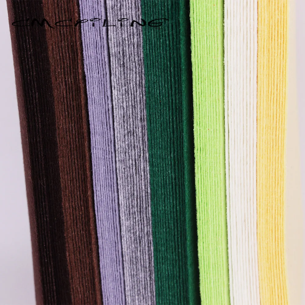 CMCYILING  Felt Fabric 1 MM Thickness  For DIY Needlework Sewing Crafts Scrapbook,Hard Non-Woven 20x30cm 10 Pcs/Lot