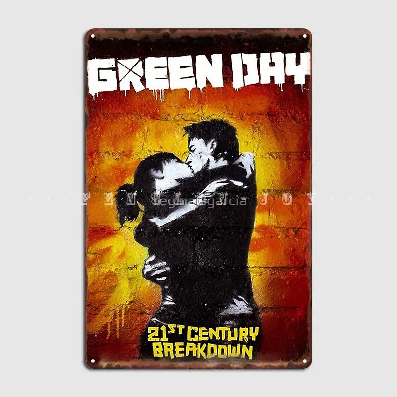 21st Century Breakdown Greenday Metal Sign Wall Pub Kitchen Plaques Personalized Tin Sign Poster